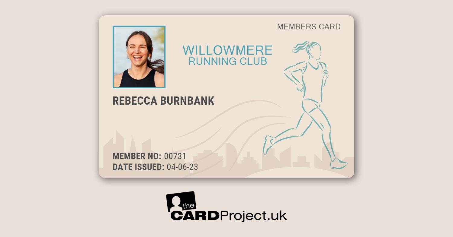 Running Club ID Card Beige Runner Skyline